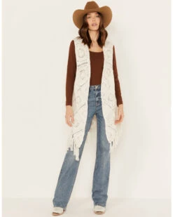 Shyanne Women's Crochet Fringe Vest