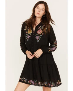 Johnny Was Women's Petunia Tiered Shirt Dress