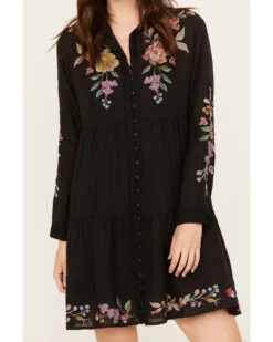 Johnny Was Women's Petunia Tiered Shirt Dress -Dan Post Store 2000386521 001 P3
