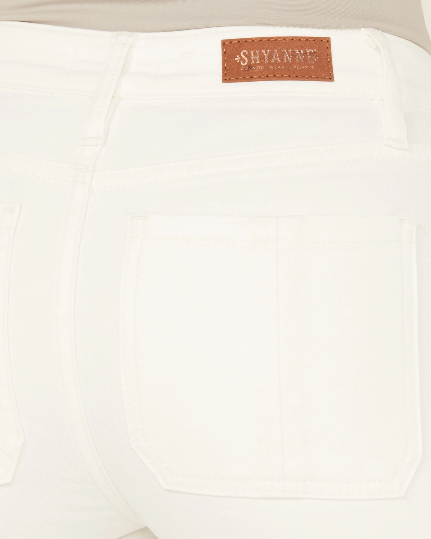 Shyanne Women's Cloud Dancer High Rise Super Flare Stretch Jeans 6 Shyanne Women's Cloud Dancer High Rise Super Flare Stretch Jeans - Image 4