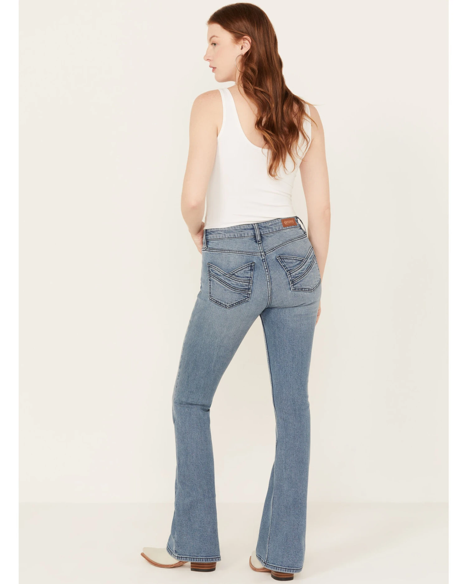 Shyanne Women's Aviza Dark Wash Mid Rise Bootcut Jeans 4 Shyanne Women's Aviza Dark Wash Mid Rise Bootcut Jeans - Image 2