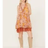 Miss Me Women's Floral Print Lace Sleeveless Mini Dress -Dan Post Store 2000387326 800 P1