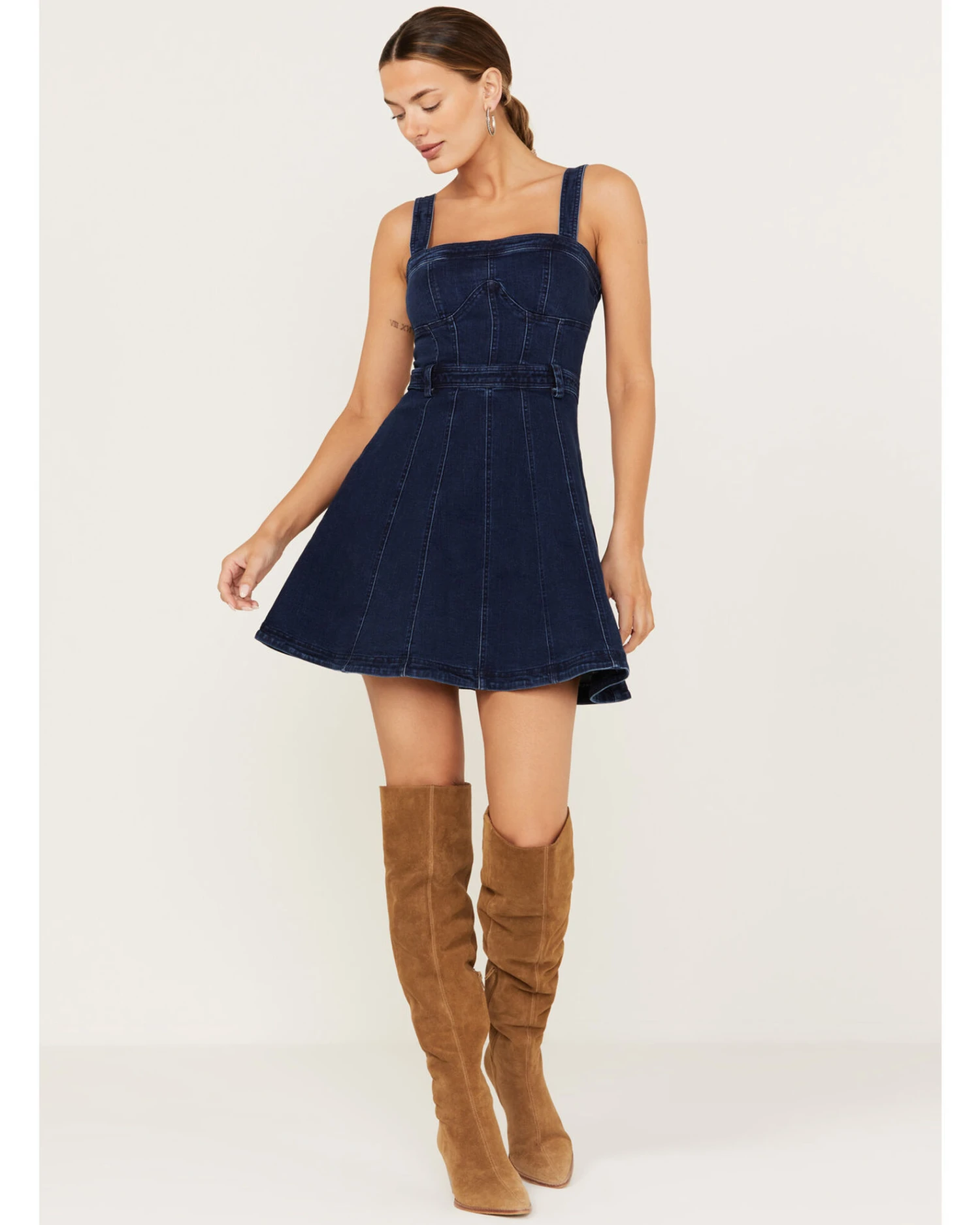 Free People Women's Margot Denim Mini Dress 6 Free People Women's Margot Denim Mini Dress - Image 4