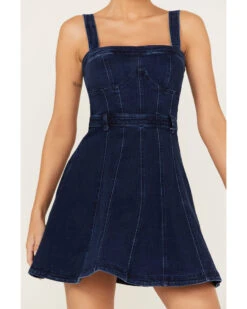 Free People Women's Margot Denim Mini Dress 8 Free People Women's Margot Denim Mini Dress -Dan Post Store 2000388002 416 P3