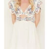 Free People Women's Rambling Roads Mini Short Sleeve Embroidered Dress 2 Free People Women's Rambling Roads Mini Short Sleeve Embroidered Dress -Dan Post Store 2000388007 100 P3