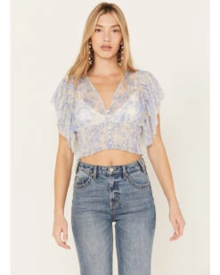 Free People Women's Sugar Mesh Blouse -Dan Post Store 2000388072 103 P1