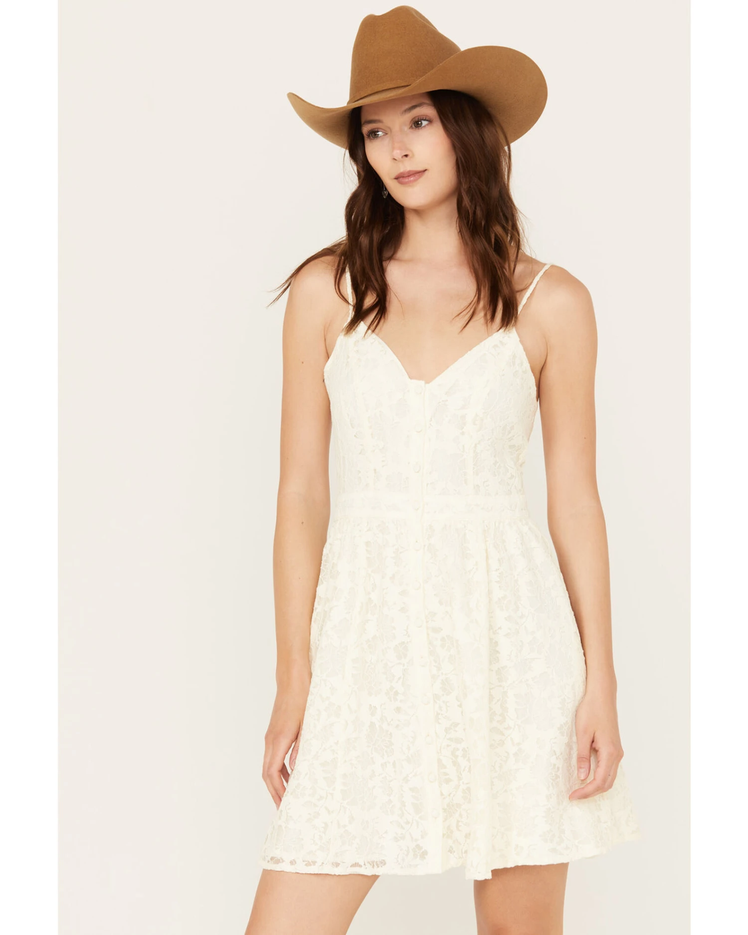 Molly Bracken Women's Lace Button Down Sleeveless Mini Dress 6 Molly Bracken Women's Lace Button Down Sleeveless Mini Dress - Image 4