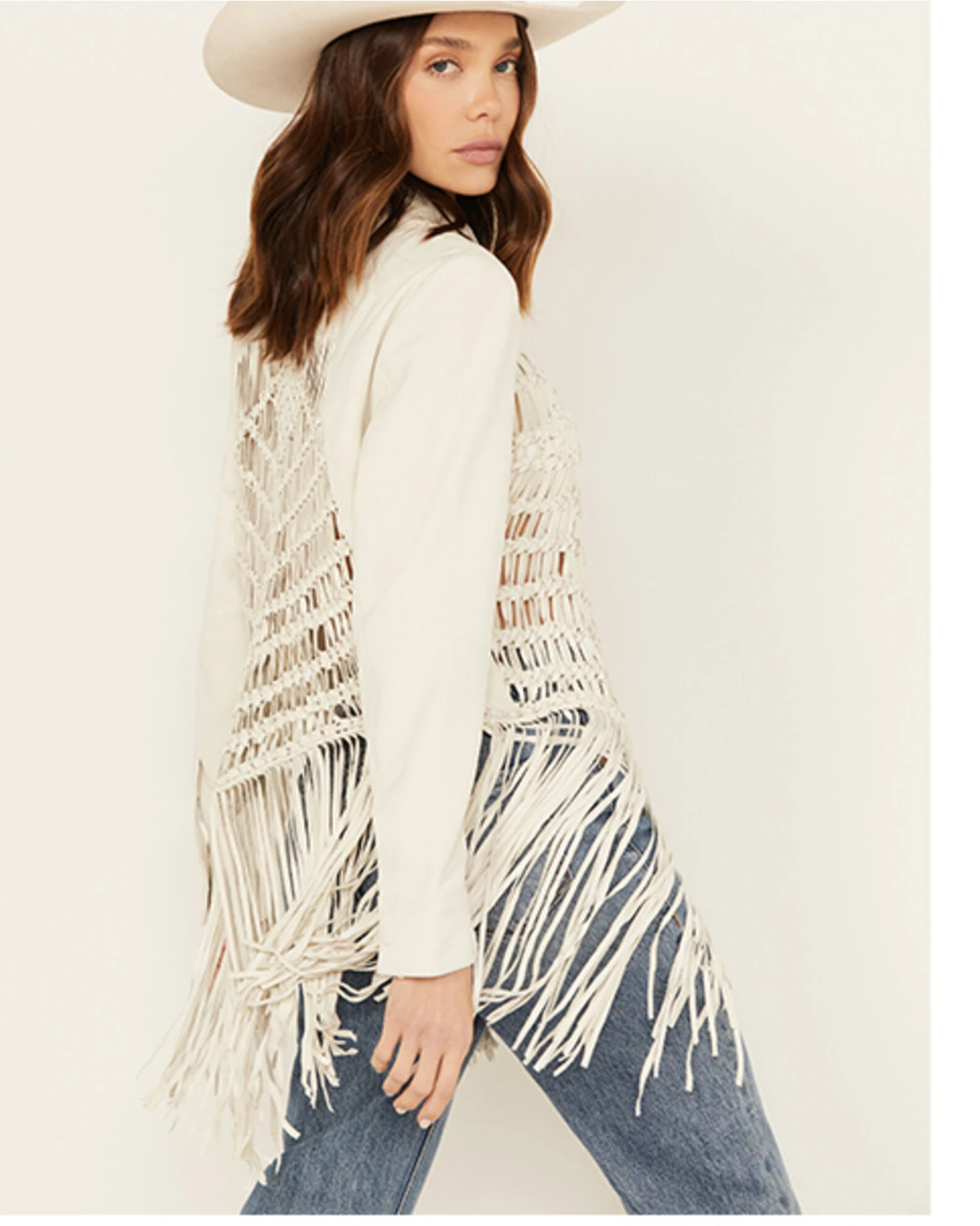 Wonderwest Women's Macrame Back Long Sleeve Snap Shirt 6 Wonderwest Women's Macrame Back Long Sleeve Snap Shirt - Image 4