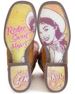 Tin Haul Women's Rodeo Sweetheart Western Boots - Broad Square Toe