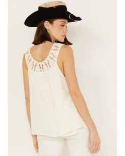 Miss Me Women's Crochet Neck Sleeveless Peasant Top 8 Miss Me Women's Crochet Neck Sleeveless Peasant Top -Dan Post Store 2000389766 101 P4