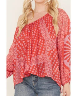 Free People Women's Elena Printed Top -Dan Post Store 2000390283 600 P3
