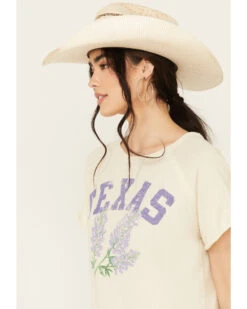 Free People Women's Texas State Flower Short Sleeve Graphic Tee -Dan Post Store 2000390359 251 P2