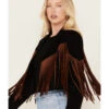 Saints & Hearts Girls' Faux Suede Cropped Fringe Jacket -Dan Post Store 2000396315 001 P2